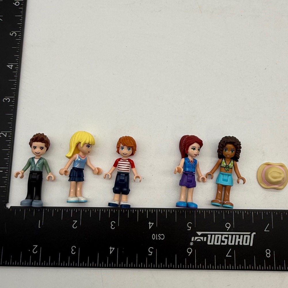 LEGO Friends Mini Doll Figure Lot of 5 Heartlake City Characters with Sun Hat